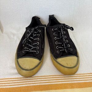 All Saints Black and Tan Sneakers